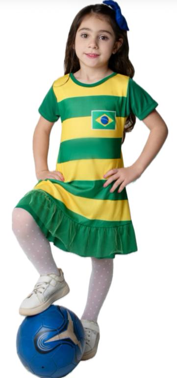 FANTASIA BRASIL VESTIDO + LACO TAM. P