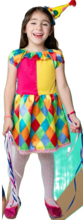 FANTASIA PALHACINHA VESTIDO + TIARA TAM. M