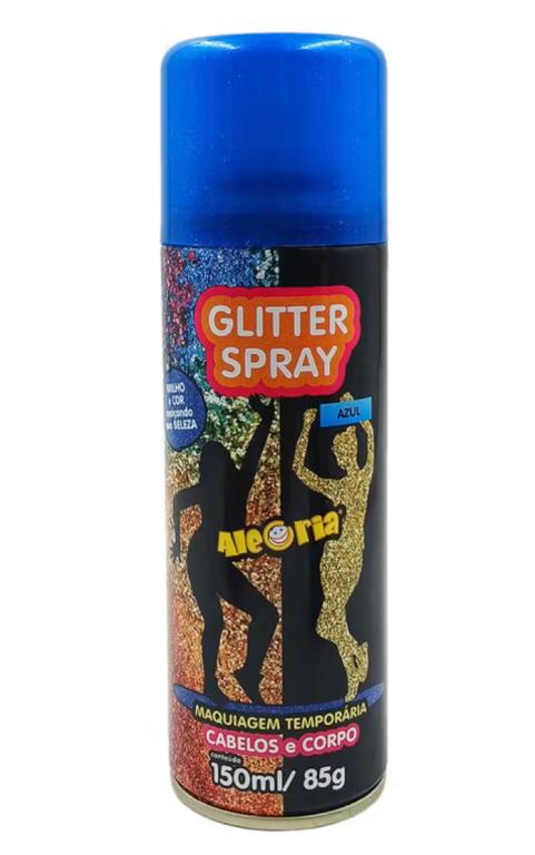 GLITTER SPRAY CABELO E CORPO AZUL 150ML