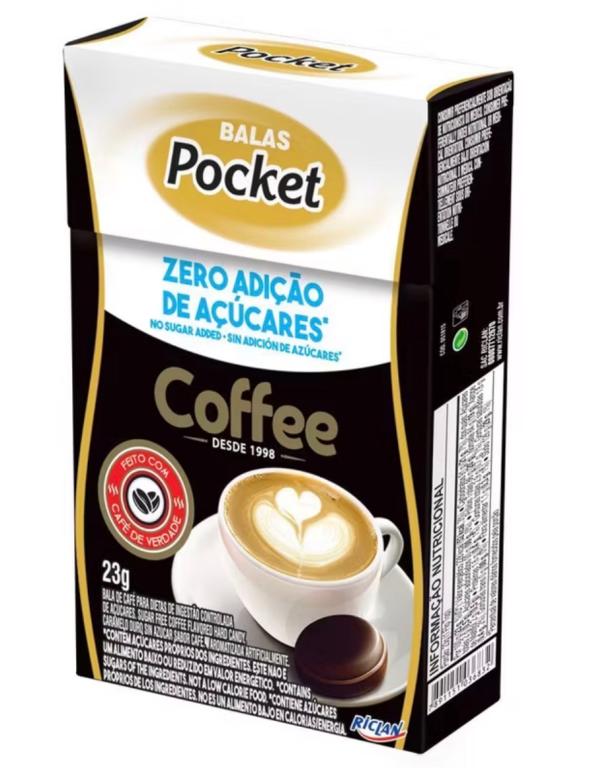 BALA POCKET CAFE ZERO ACUCAR 23G
