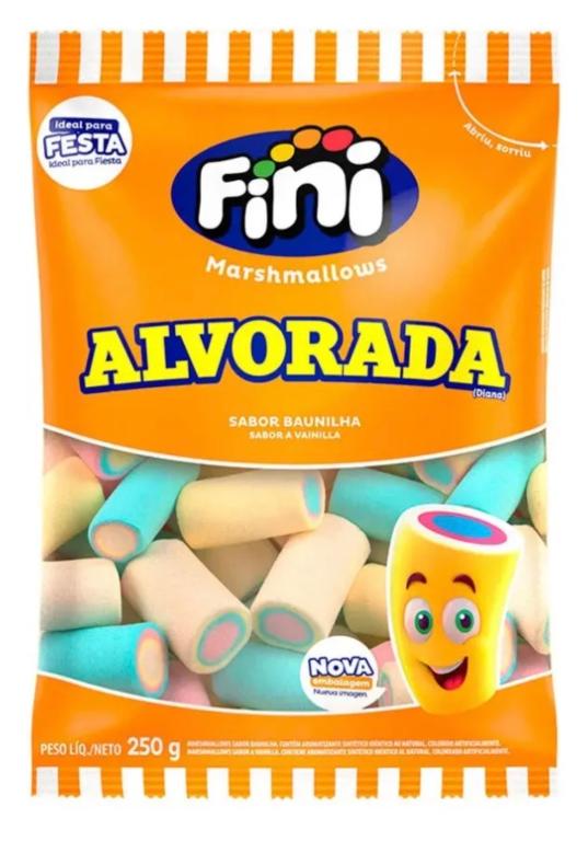 MARSHMALLOW FINI ALVORADA COLORIDO 250G