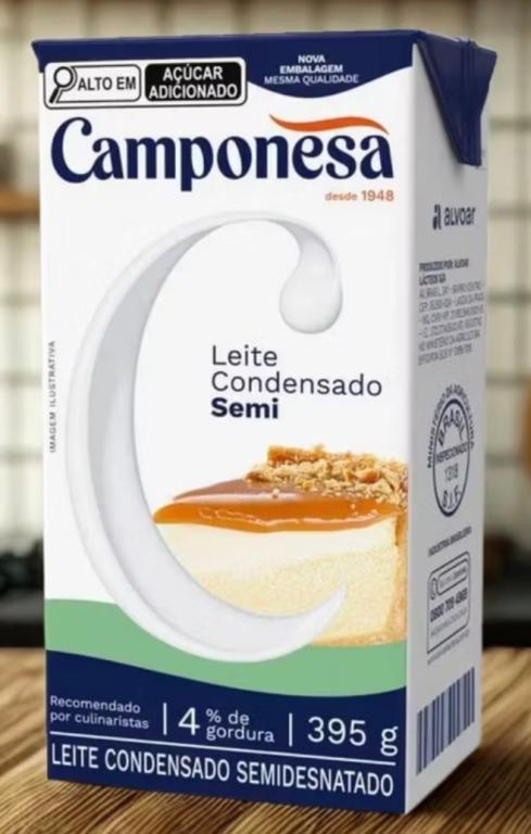 LEITE CONDENSADO CAMPONESA SEMI TP 395G
