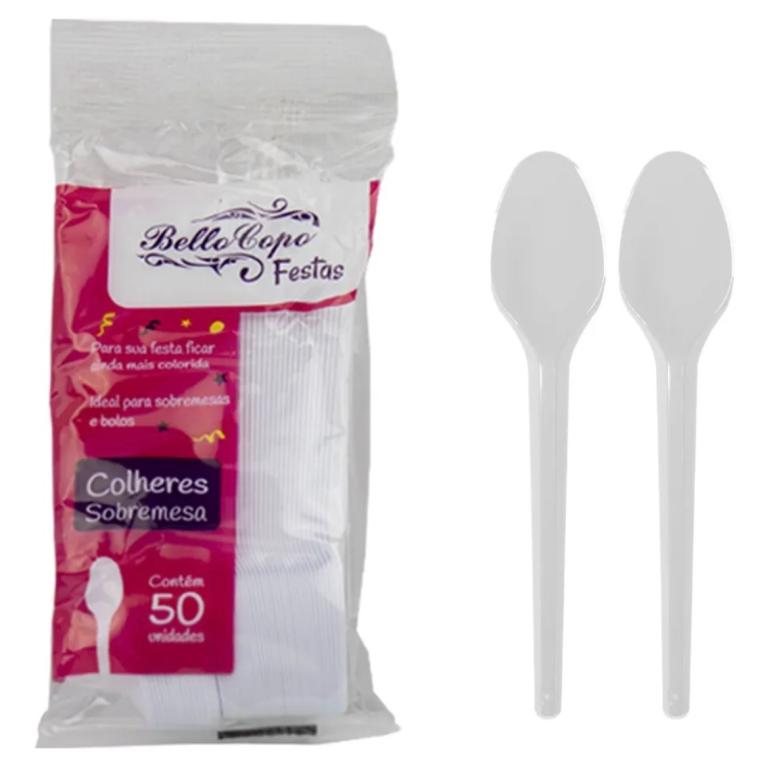 COLHER SOBREMESA BELLOCOPO CRISTAL C/50UN