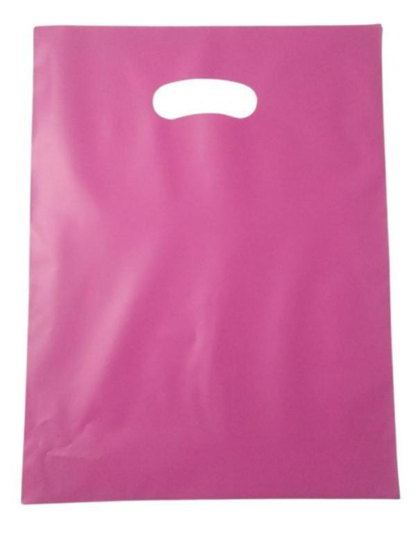 SACOLA PLAST. BOCA DE PALHACO ROSA PINK 30X40 C/50UN