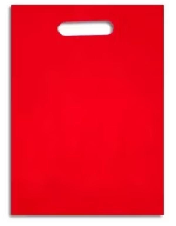 SACOLA PLAST. BOCA DE PALHACO VERMELHA 30X40 C/50UN