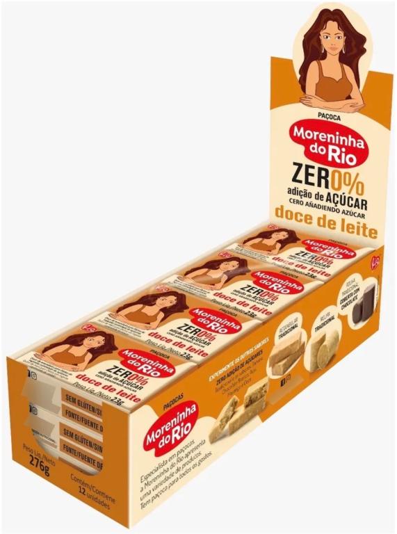 PACOCA MORENINHA DO RIO ZERO ACUCAR C/ DOCE DE LEITE 23G C/12UN