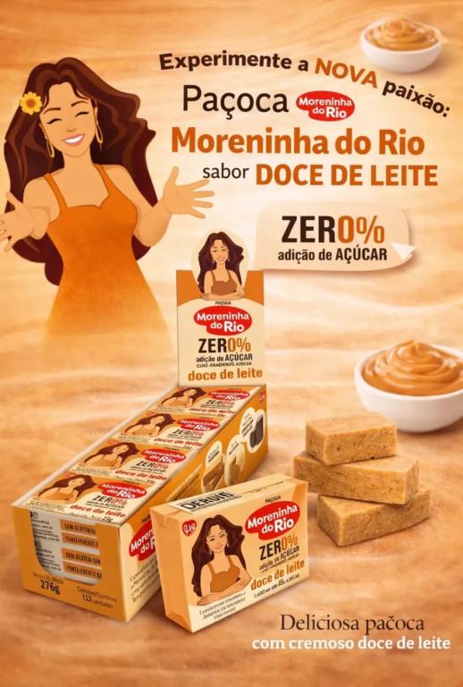PACOCA MORENINHA DO RIO ZERO ACUCAR C/ DOCE DE LEITE 23G C/12UN
