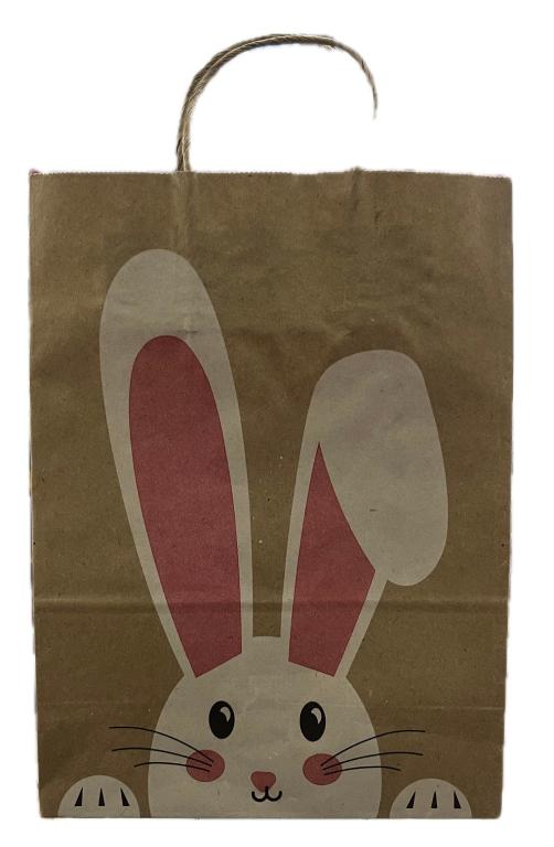 SACOLA PAPEL KRAFT PASCOA M 31X23X11,5CM UN