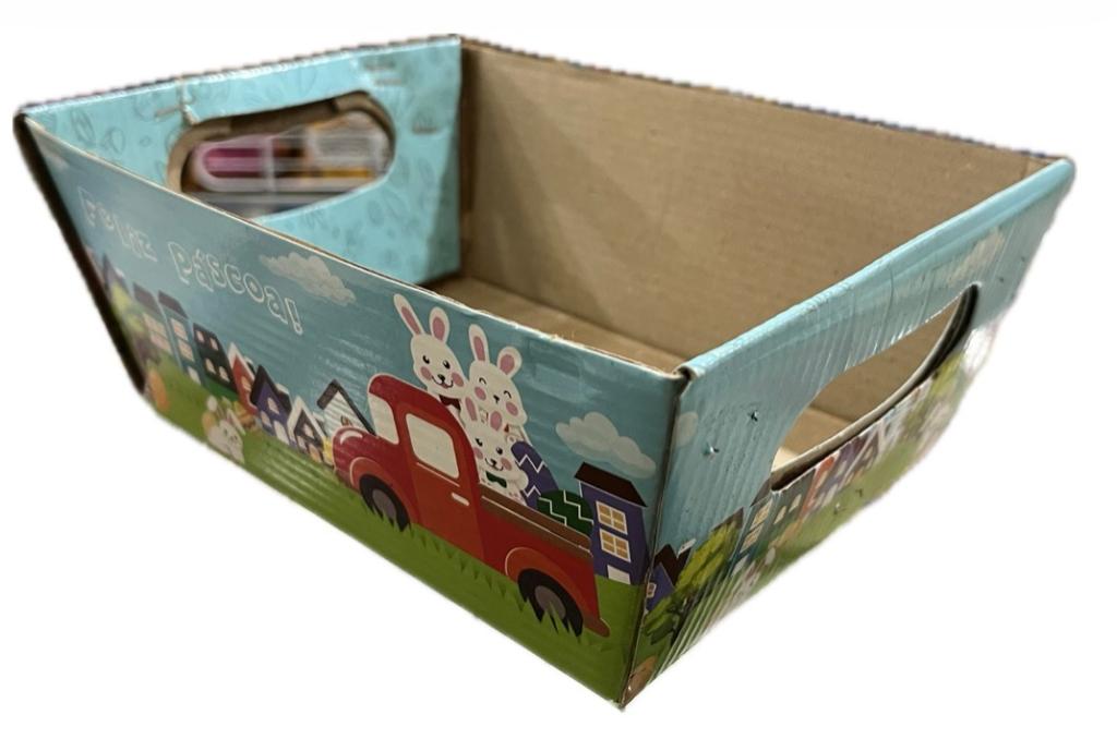 CESTA PAPEL FELIZ PASCOA REF 9688