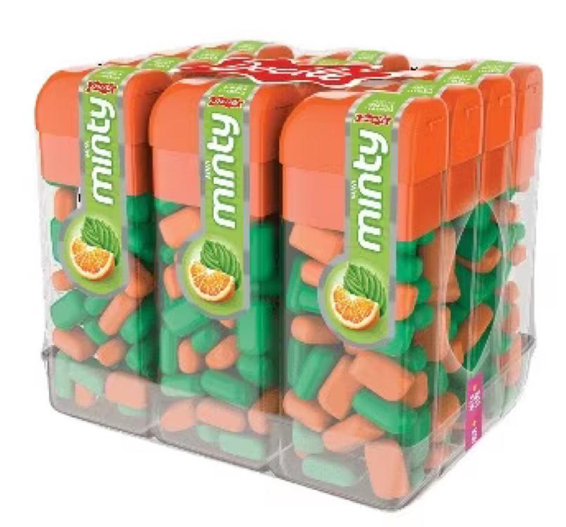 PASTILHA DOCILE MINI MINTY LARANJA/HORTELA DP/12X14G