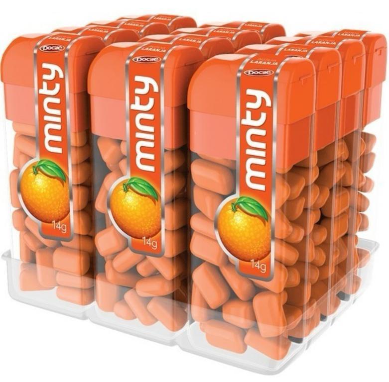 PASTILHA DOCILE MINI MINTY LARANJA DP/12X14G