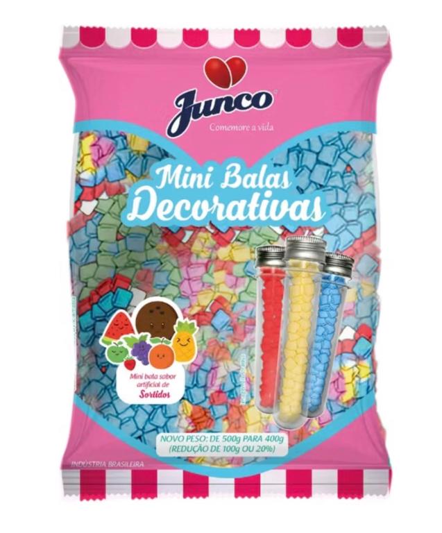 MINI BALAS COCO SORTIDAS JUNCO 400G