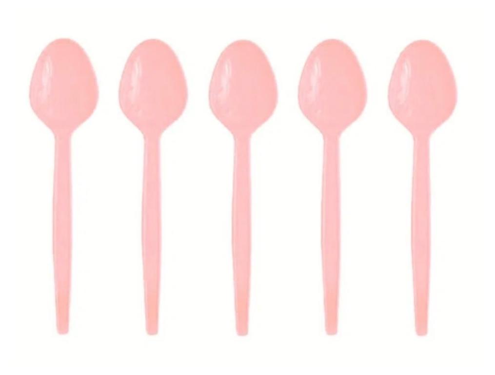 COLHER JUNCO SOBREMESA ROSA C/10UN