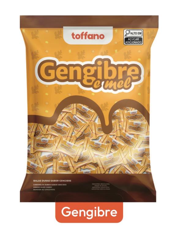 BALA TOFFANO GENGIBRE E MEL 500G