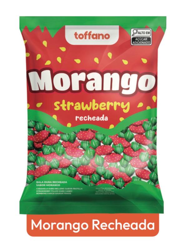 BALA TOFFANO MORANGO RECHEADA 500G