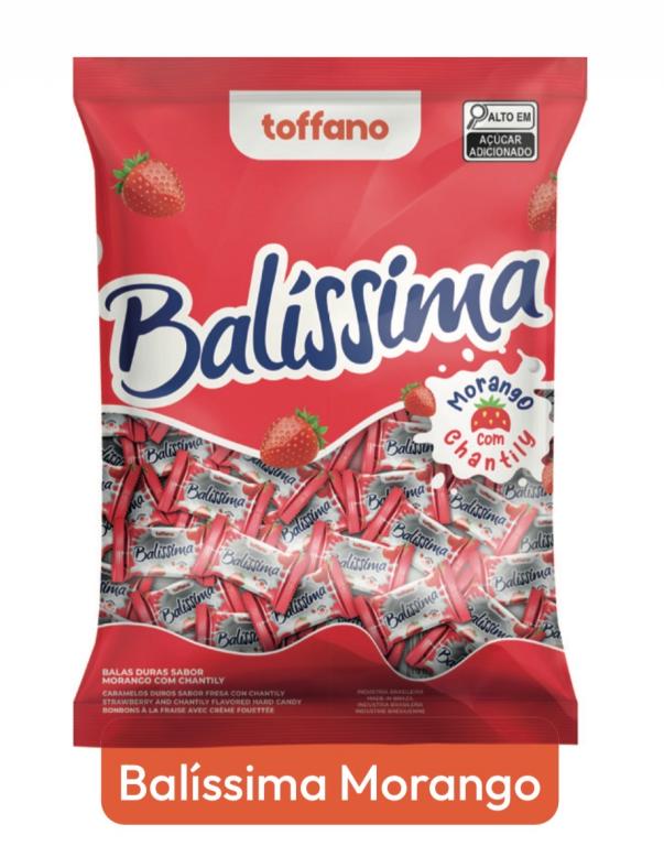 BALA TOFFANO BALLISIMA MORANGO 500G