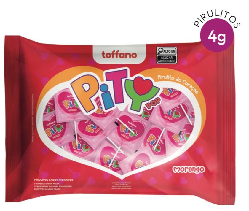 PIRULITO TOFFANO PITY CORACAO VERMELHO 200G
