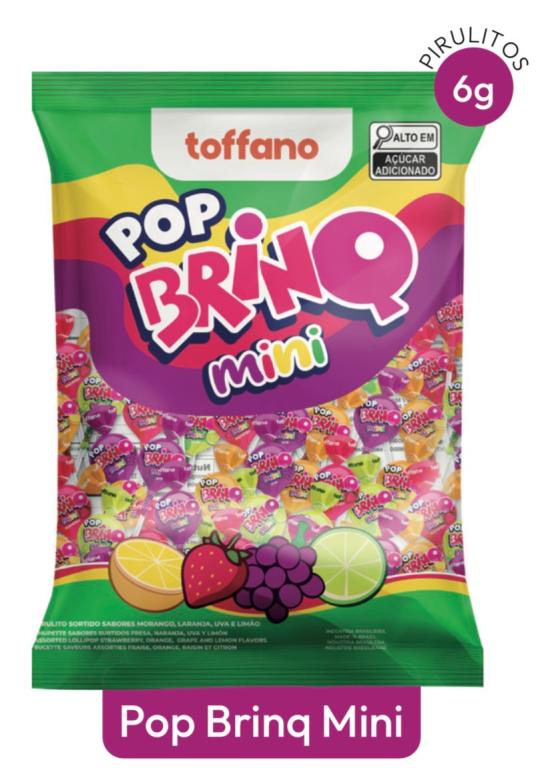 PIRULITO TOFFANO POP BRINQ MINI SORTIDO 600G