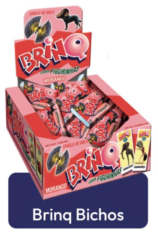 CHICLE TOFFANO BRINQ BICHOS FIGURINHAS MORANGO 350G