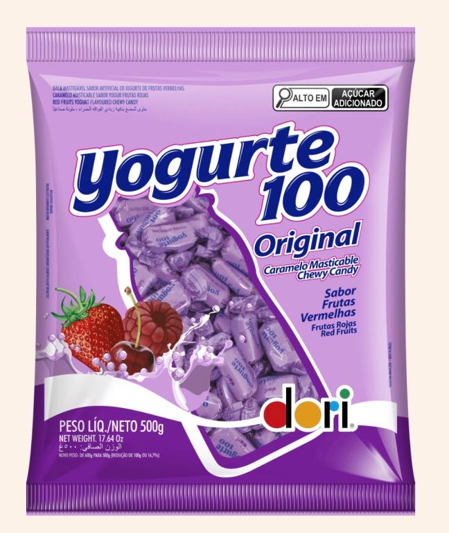 BALA DORI YOGURTE 100 FRUTAS VERMELHAS 500G
