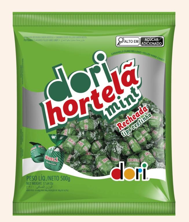 BALA DORI HORTELA RECHEADA 500G