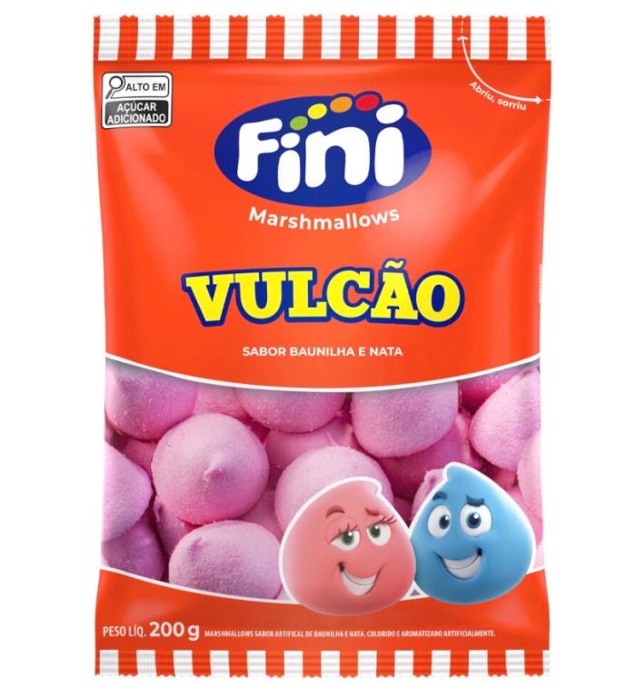 MARSHMALLOW FINI VULCAO ROSA 200G