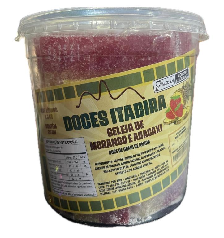 GELEIA DE MORANGO E ABACAXI ITABIRA C/20UN 1,3KG