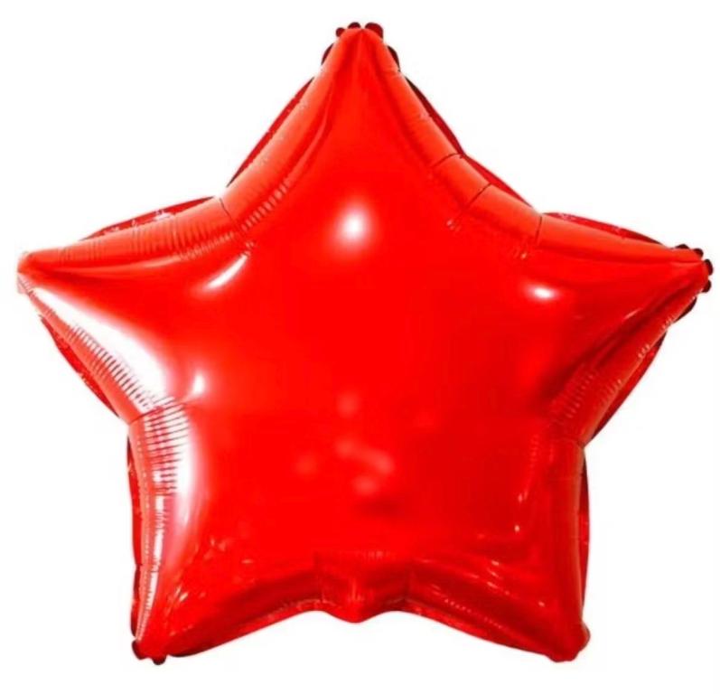 BALAO METALIZADO ESTRELA VERMELHA 45CM