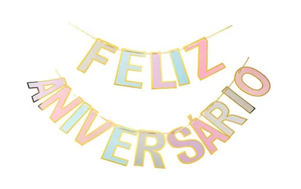 FAIXA FELIZ ANIVERSARIO COLORIDA CANDY