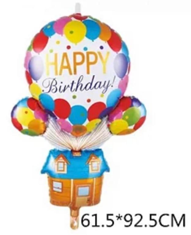 BALAO METALIZADO HAPPY BIRTHDAY CASA C/ BALOES