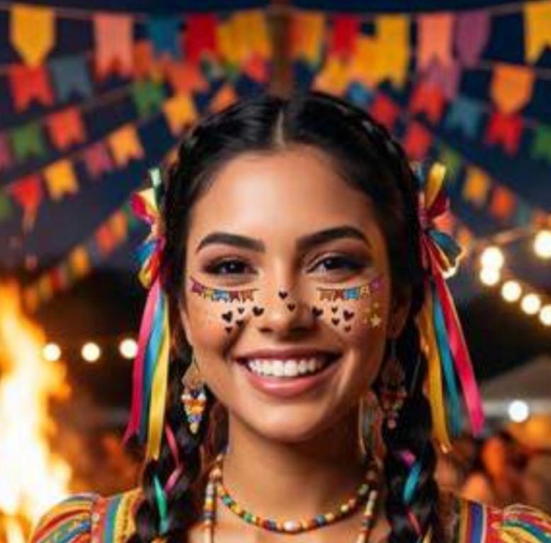 ADESIVO FACIAL JUNINO BANDEIRINHAS