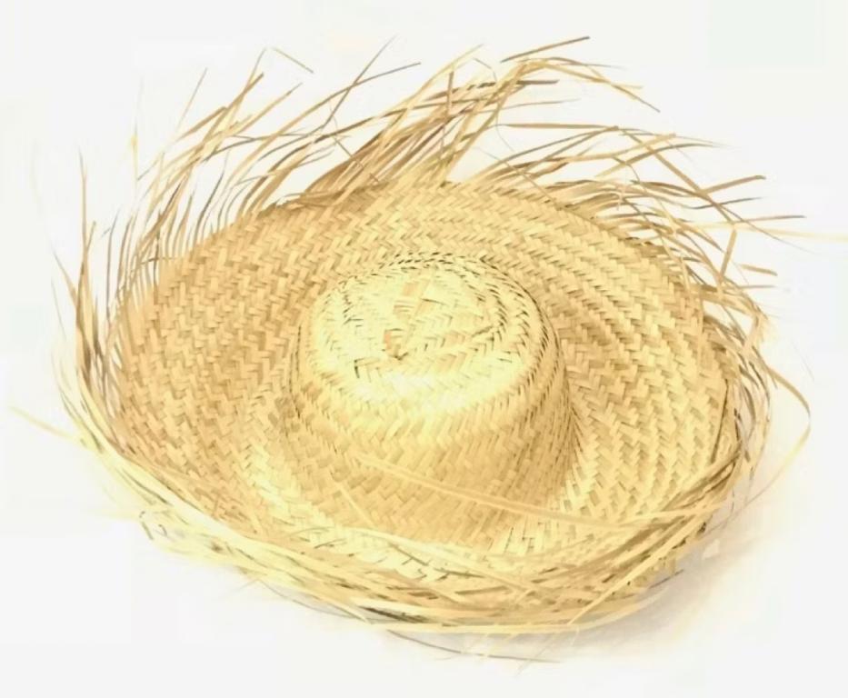 CHAPEU DE PALHA NATURAL DESFIADO ADULTO
