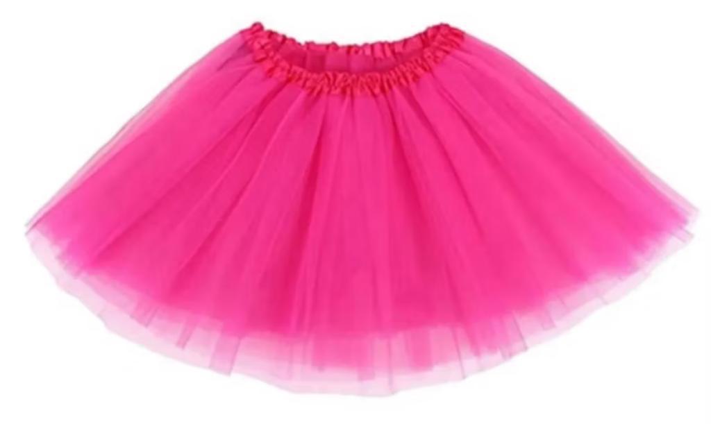 SAIA DE TULE C/GLITTER PINK 40CM