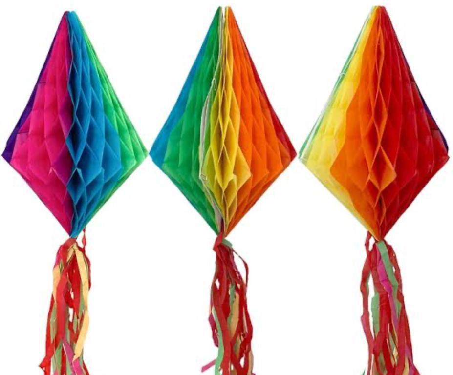 BALAO JUNINO ORIGAMI DE PAPEL 20CM