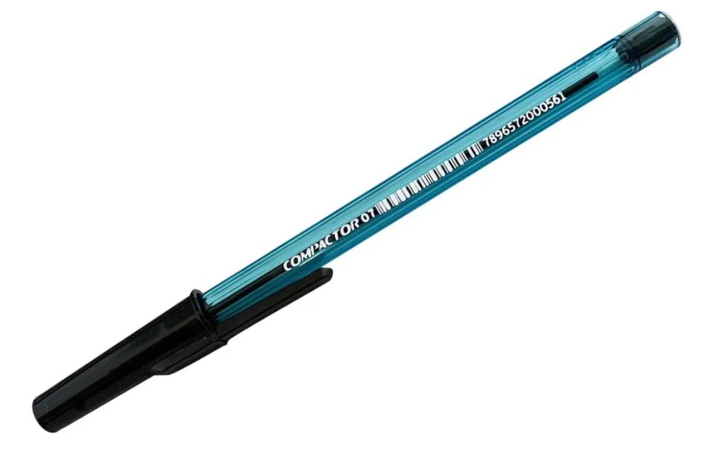 CANETA COMPACTOR 07 P. FINA PRETA