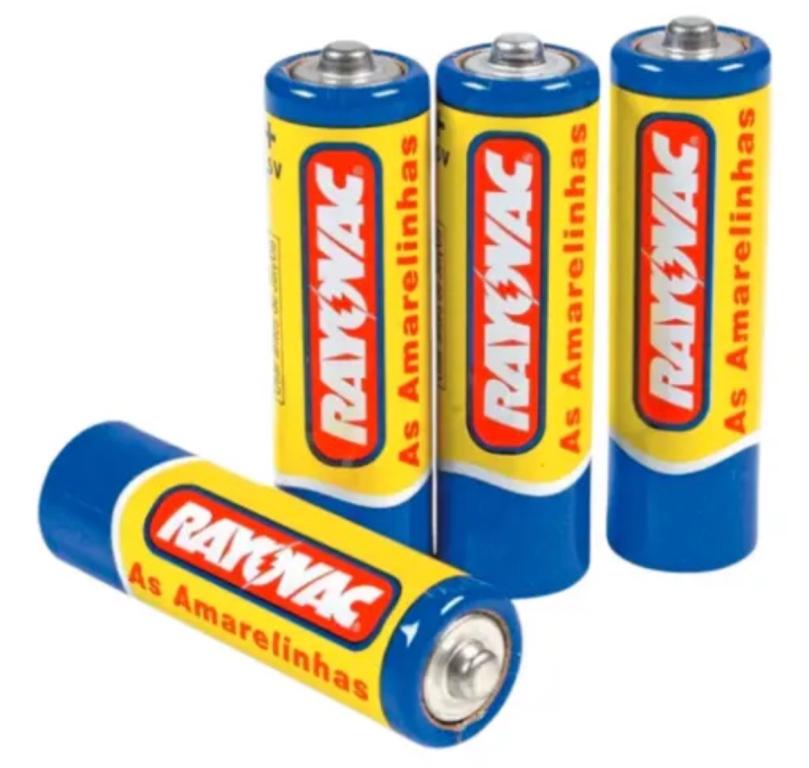 PILHA RAYOVAC AMARELA PEQUENA AA C/04UN