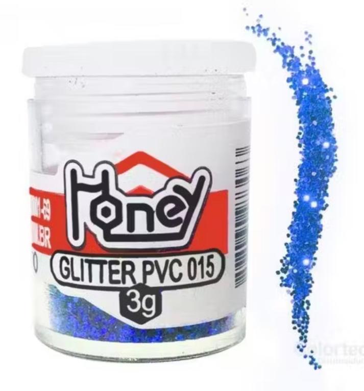 GLITTER PVC HONEY AZUL CLARO 3G