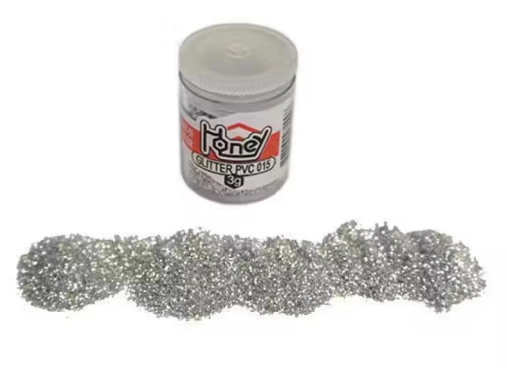 GLITTER PVC HONEY PRATA 3G