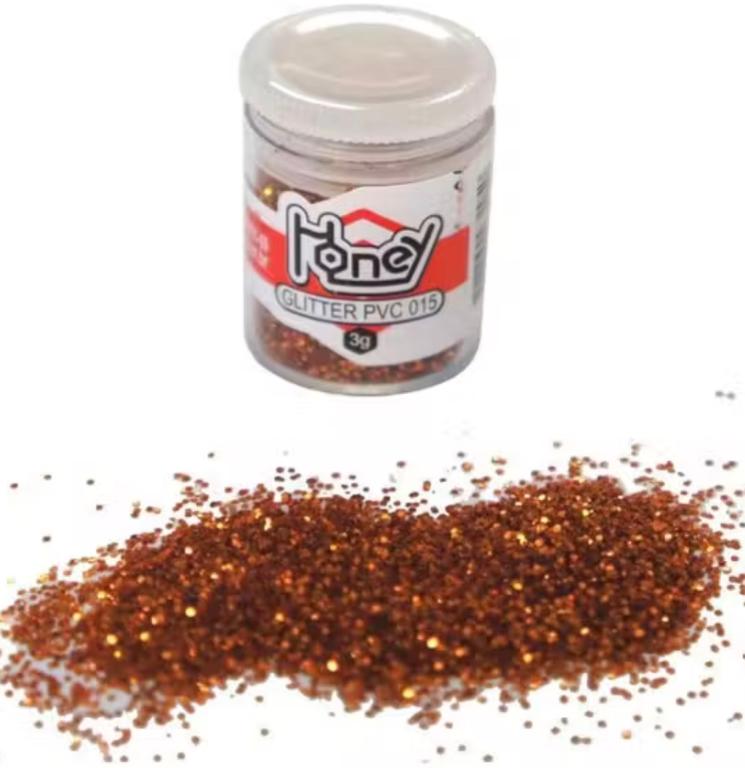 GLITTER PVC HONEY LARANJA 3G