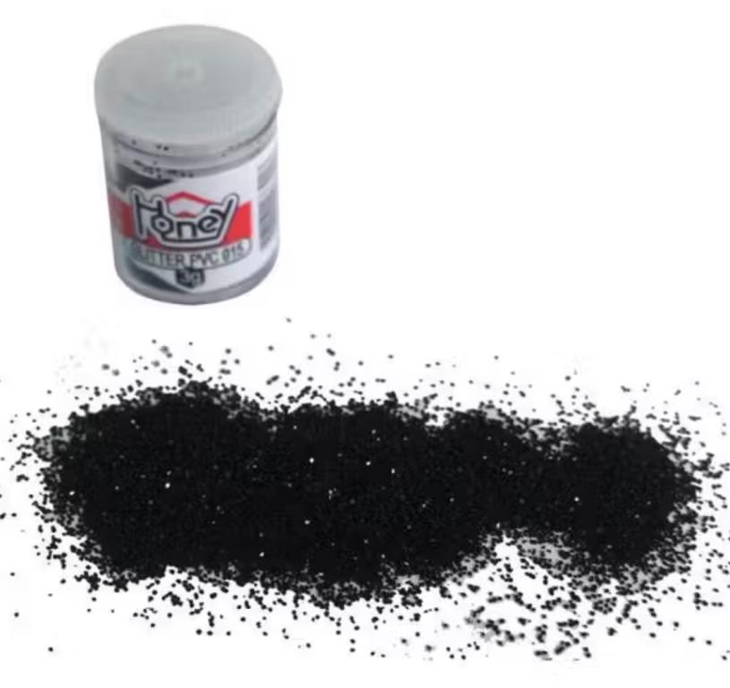 GLITTER PVC HONEY PRETO 3G