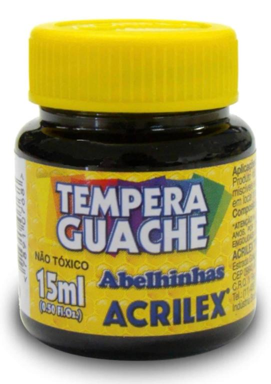 TINTA GUACHE PRETO 15ML