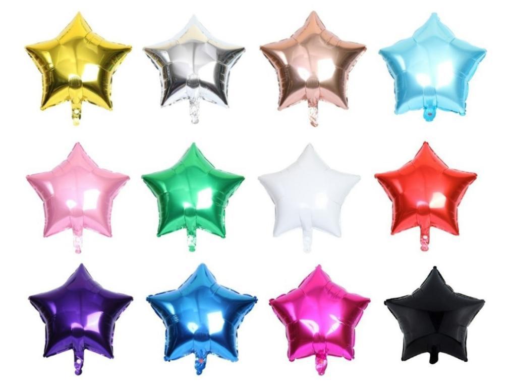BALAO METALIZADO ESTRELA PRATA 45CM