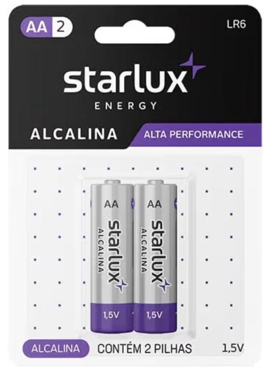 PILHA STARLUX ENERGY ALCALINA AA C/02UN