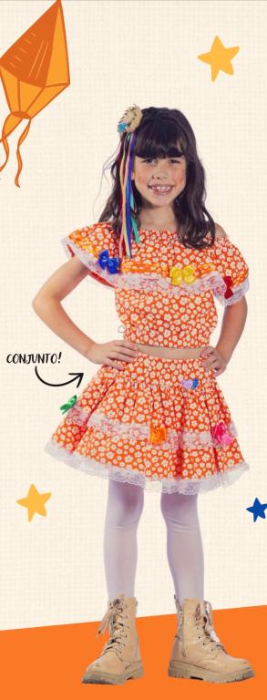 CONJUNTO JUNINO OMBRO A OMBRO TAM. P