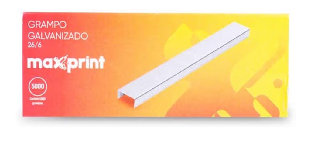 GRAMPO P/ GRAMPEADOR GALV. 26/6 MAXPRINT C/5.000UN