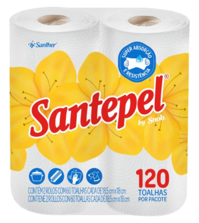 TOALHA PAPEL SANTEPEL BRANCA C/120FL