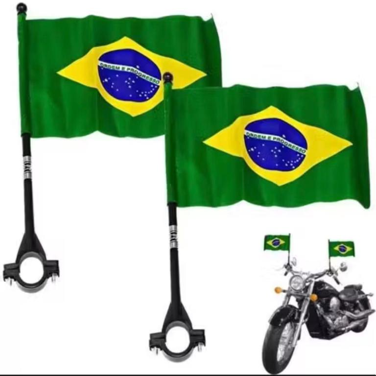 BANDEIRA DE TECIDO BRASIL P/ MOTO 30X45CM