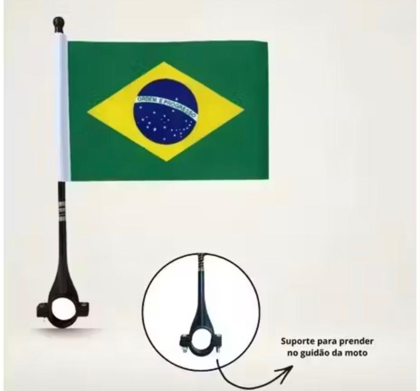 BANDEIRA DE TECIDO BRASIL P/ MOTO 30X45CM