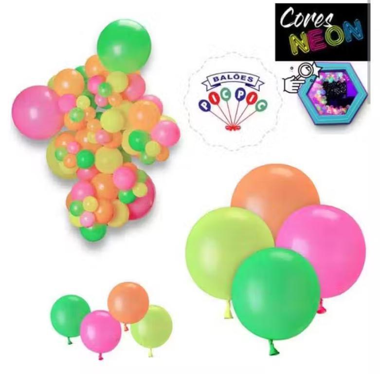 BALAO LISO RED. FESTBALL N°9 NEON SORTIDO C/50UN