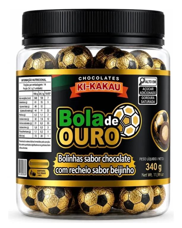 BOLA DE OURO KIKAKAU C/ RECHEIO BEIJINHO 340G